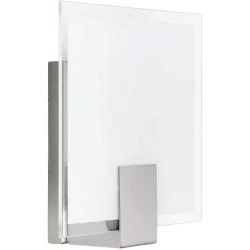 Applique murale carrée fer blanc, lampe Sonian LED
