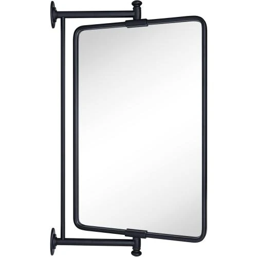 Miroir pivotant inclinable noir salle de bain rectangulaire - Vue principale