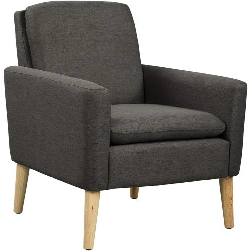 Fauteuil confortable Marketero, canapé rembourré doux, noir - Vue principale