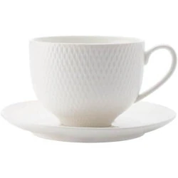 Tasse à Thé Soucoupe Diamants Blanc Maxwell 