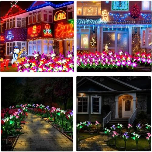 Détail de Lampes Solaires Fleurs de Lys eaaerr, Décoration Jardin