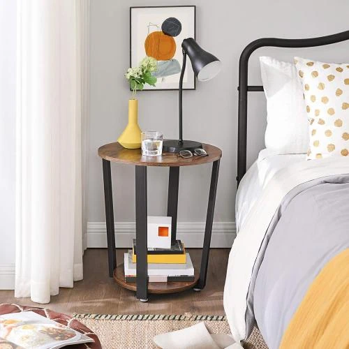 Zoom sur Table d'Appoint VASAGLE Robuste, Style Industriel pour Salon