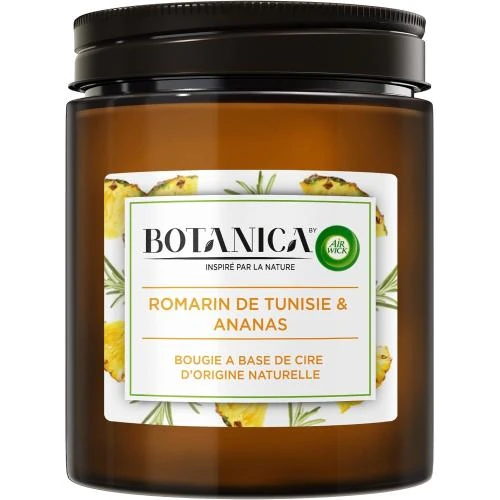 Détail de Bougie Parfumée Air Wick Botanica Romarin, Ananas, Naturelle