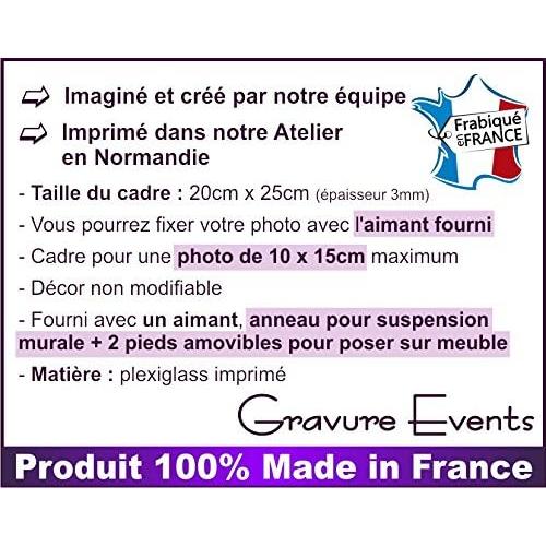 Présentation de Cadre Photo Aimant Mamie, Cadeaux Originaux Gravure Events en situation