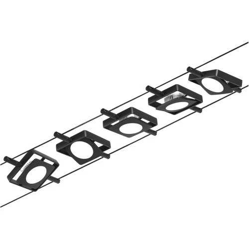 Kit LED Paulmann CorDuo 5 x 4,5 W Noir Mat Chrome - Vue principale