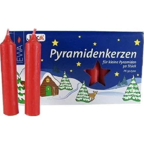 Zoom sur Bougies rouges 50 pièces, idéales pour pyramides