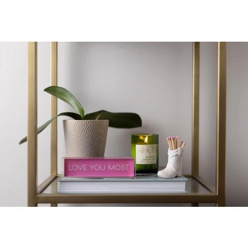 Détail de Bougie Eco Green Paddywax, Cire soja, Romarin agrumes, Vert