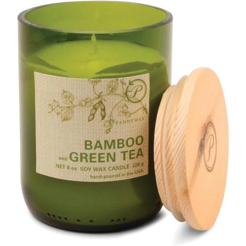 Bougie Eco Green Paddywax, Cire soja, Romarin agrumes, Vert - Vue principale