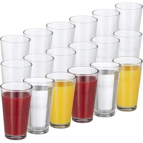 Relaxdays Verres à Jus, Sodas, Cocktails, 500ml, Transparent - Vue principale