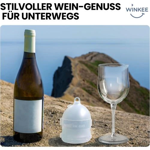 Détail de Winkee Verre à Vin To Go, Accessoire Camping Pratique