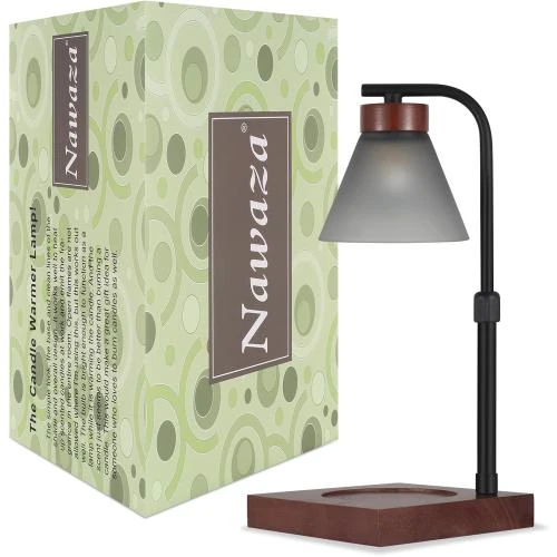 Zoom sur Lampe chauffe-cire métal, intensité variable, bougies parfumées