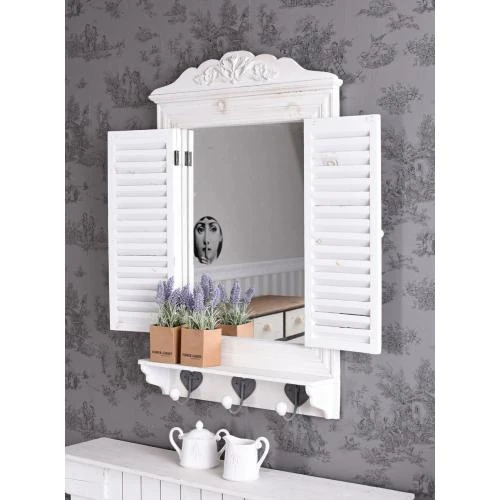 Détail de Miroir Mural Shabby Chic Palazzo, Portes Spiegelfenster