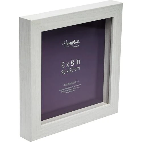 Détail de Cadre Photo Carré Plexiglas Blanc Hampton Frames