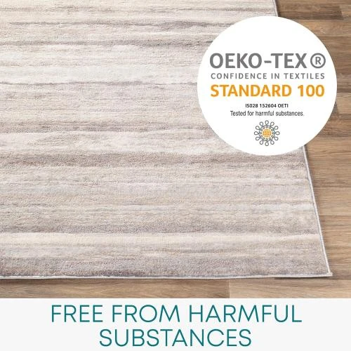 Zoom sur Tapis Moderne Abstrait Design Marbre Multicolore Doux