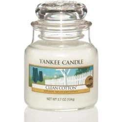 Yankee Candle Bougie Parfumée Clean Cotton, Petite