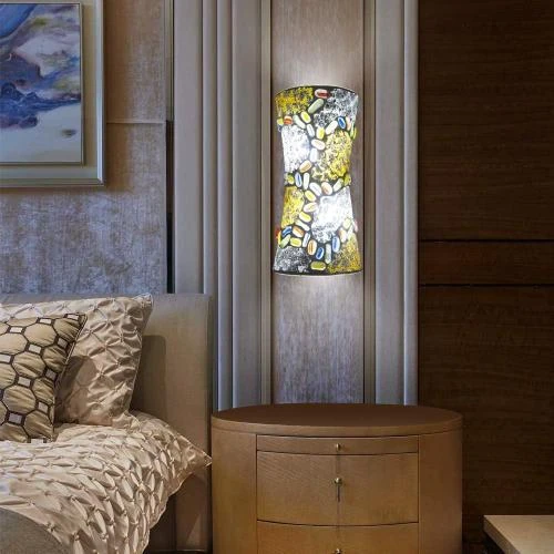 Zoom sur RUIBO Applique Murale LED Vintage Verre Retro
