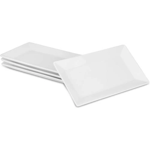 Zoom sur Plats service porcelaine blanche, lot 4, Maison 