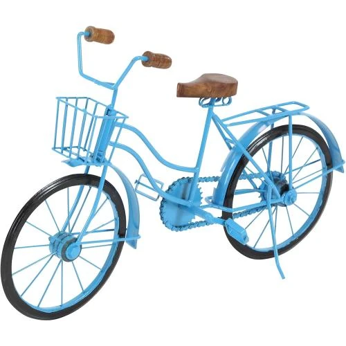 Zoom sur Sculpture en Fer Bleu Deco 79, Élégance Moderne