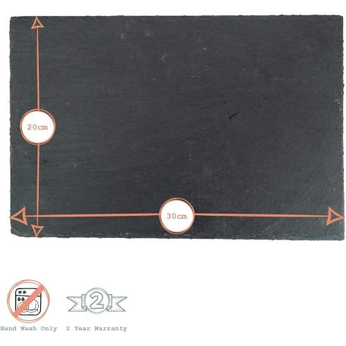 Zoom sur Argon Tableware Réglages Ardoise Rectangulaire Pack 4