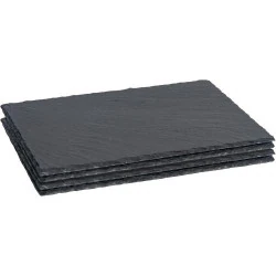 Argon Tableware Réglages Ardoise Rectangulaire Pack 4