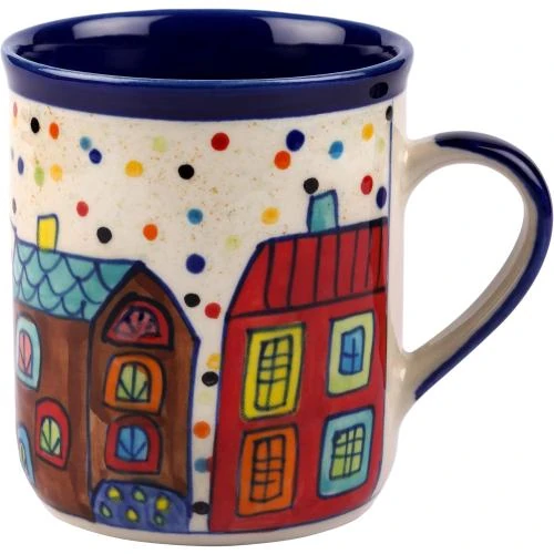 Tasse café céramique motif ville multicolore, Gall Amp Zick - Vue principale