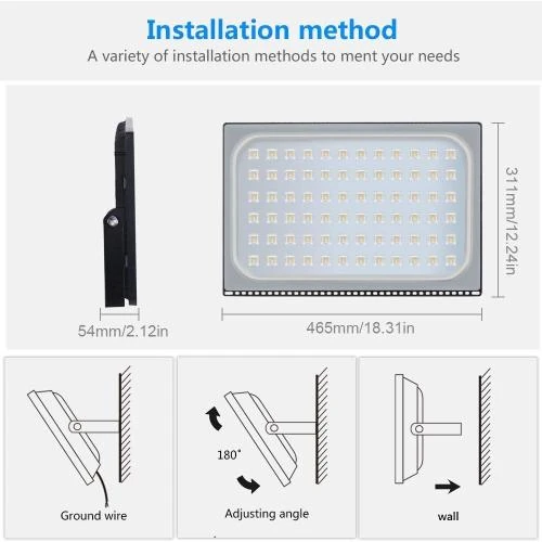 Détail de Projecteur LED 100W, 10000LM, Blanc Chaud, IP67