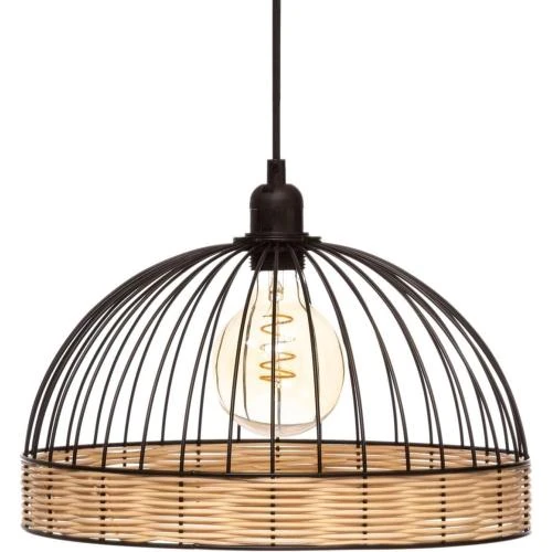 Suspension Filaire Atmosphera, Métal, Rotin, 35 cm - Vue principale