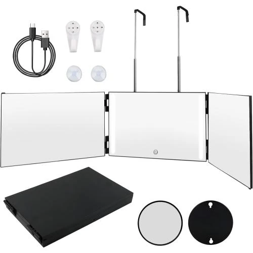 Miroir 360 Degrés Pliable, Miroir Coiffure Homme, Miroir Barbier - Vue principale