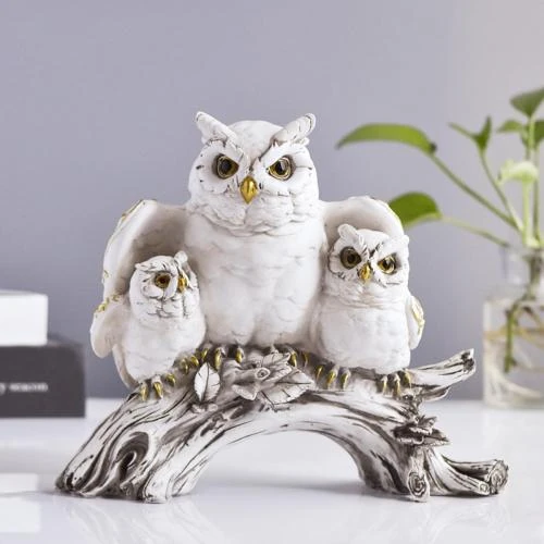 Figurines Hibou, Décoration Maison, Sculpture Bureau, Cadeaux - Vue principale