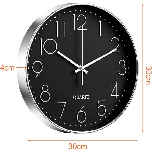 Détail de Horloge Murale Silencieuse, Design Moderne, Quartz