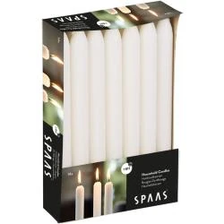 Bougies ménage Spaas, 14 pièces, 8 heures, blanc