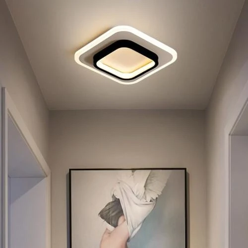 Détail de Plafonnier LED Moderne Noir, Luminaire 30W 3375LM