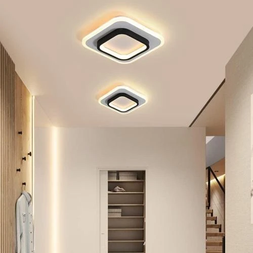 Zoom sur Plafonnier LED Moderne Noir, Luminaire 30W 3375LM