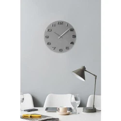 Horloge Vintage Karlsson Rond Verre Gris Élégante en situation