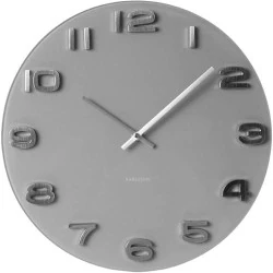 Horloge Vintage Karlsson Rond Verre Gris Élégante
