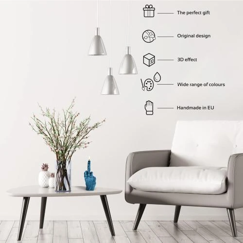 Zoom sur Bougie doigt du milieu, déco gothique, gadget amusant