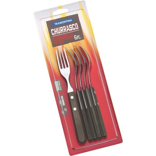 Lot 6 fourchettes acier inoxydable, couleurs variées - Vue principale