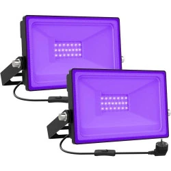 Onforu Lumière Noire LED 20W, Projecteur UV Étanche
