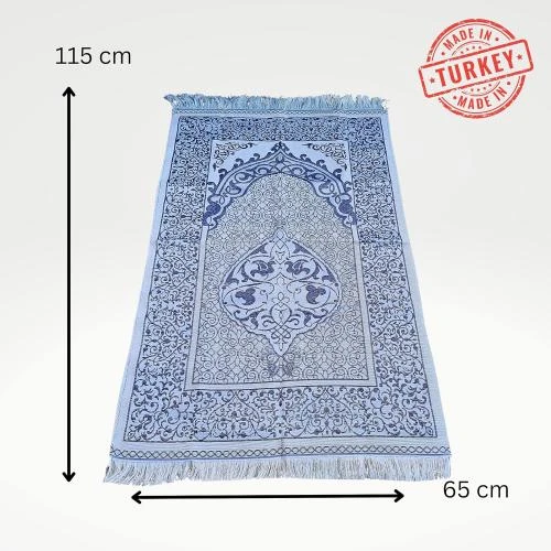 Zoom sur Coffret cadeau islamique, Coran, tapis prière bleu roi