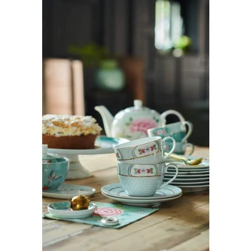Détail de Pip Studio Assiette Pâtisserie Blanch Birds, Élégante