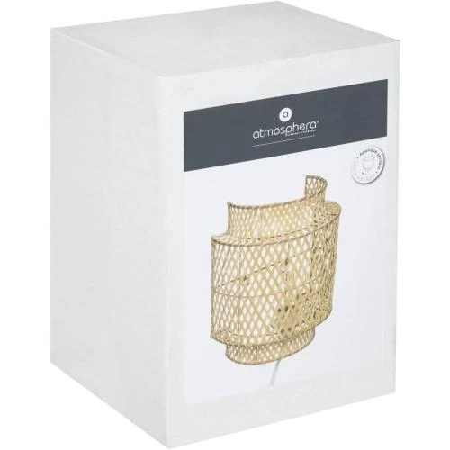 Détail de Applique murale Liby, bambou, design moderne, Atmosphera
