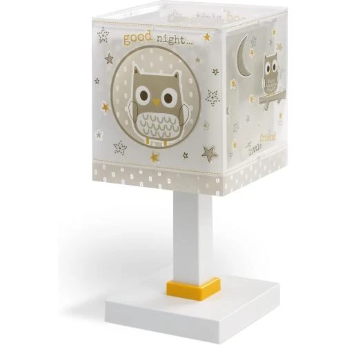Lampe de table enfant Good Night Hiboux Beige, Dalber - Vue principale