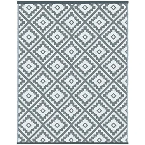 Tapis extérieur Idmarket Bahamas Gris, design moderne, durable - Vue principale
