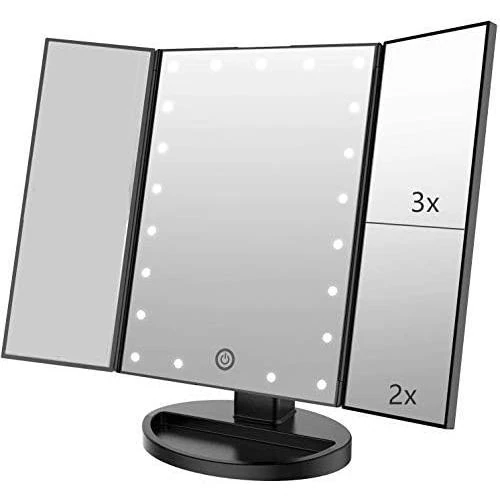 Miroir Maquillage Lumineux 21 LED, Rotation 180° - Vue principale