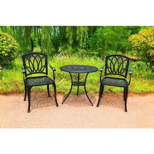 Détail de Table jardin, 2 chaises, Centurion Supports, fonte, aluminium
