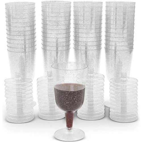 Verres à Vin Paillettes Argentées LATERN, 50 pièces - Vue principale