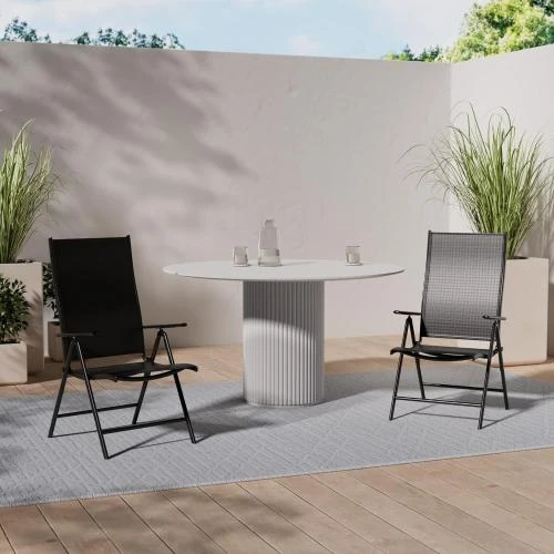 Détail de Fauteuils Pliants Multipositions Noir KG Kitgarden Jardin
