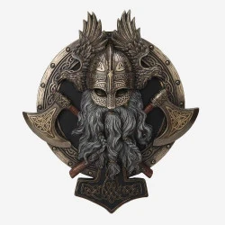 Plaque murale Viking résine bronze Veronese Design