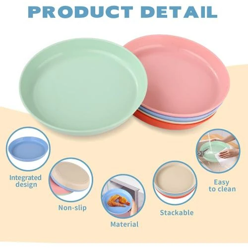 Détail de Assiettes plates Liyingfu, service 39 pièces, plastique réutilisable