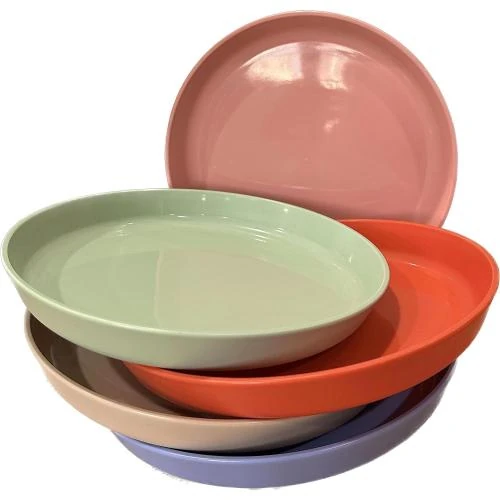 Assiettes plates Liyingfu, service 39 pièces, plastique réutilisable - Vue principale